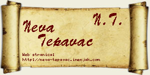 Neva Tepavac vizit kartica